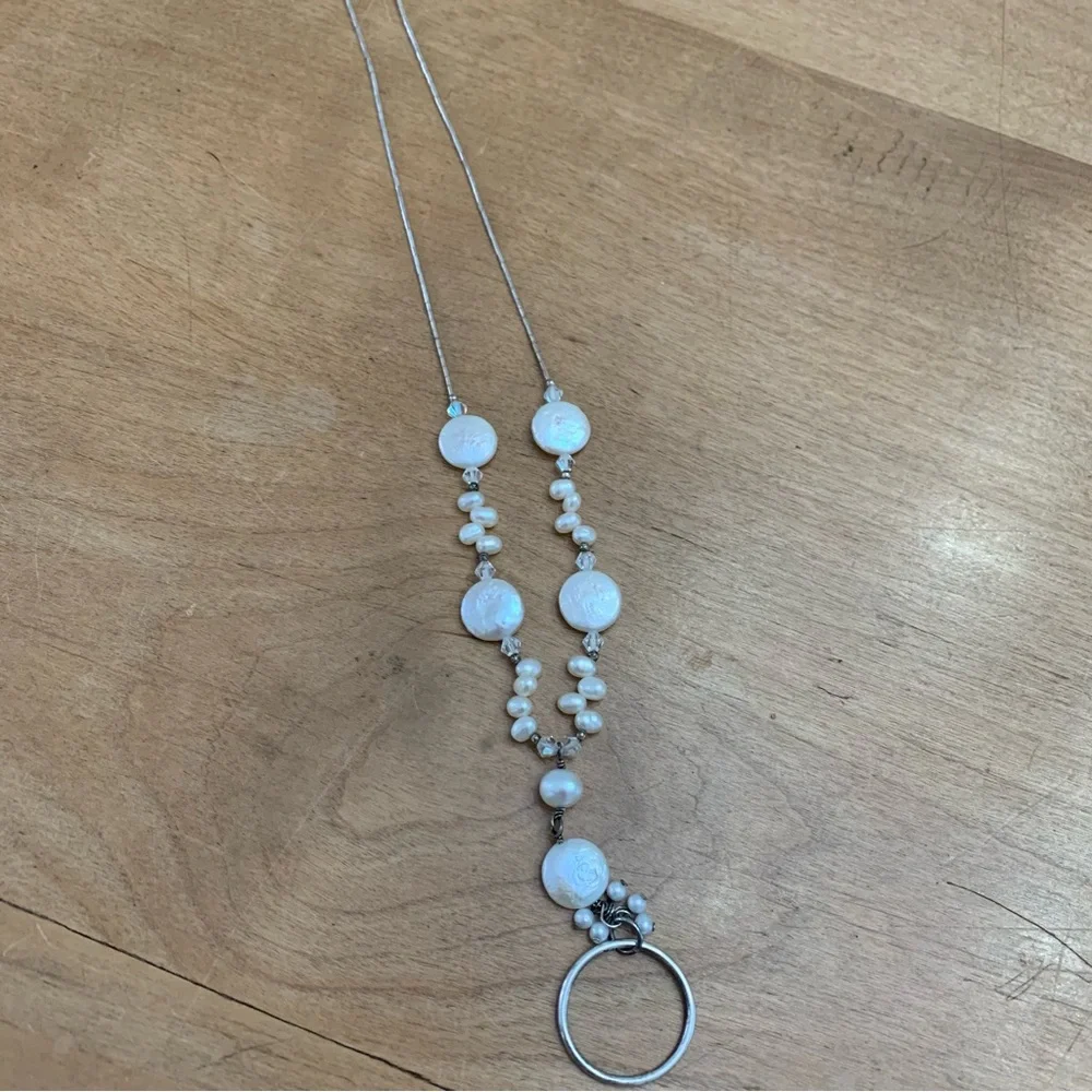 Eyeglass Necklace with Pearls